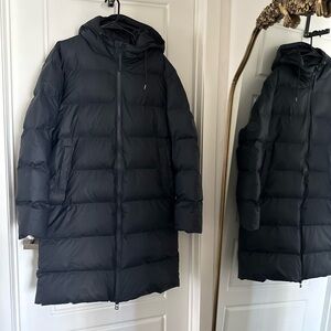 RAINS Alta Longer Puffer Jacket - Size M